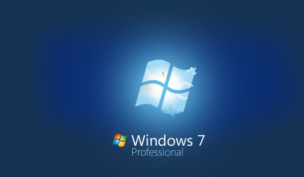 Blue Windows 7 Professional Wallpaper