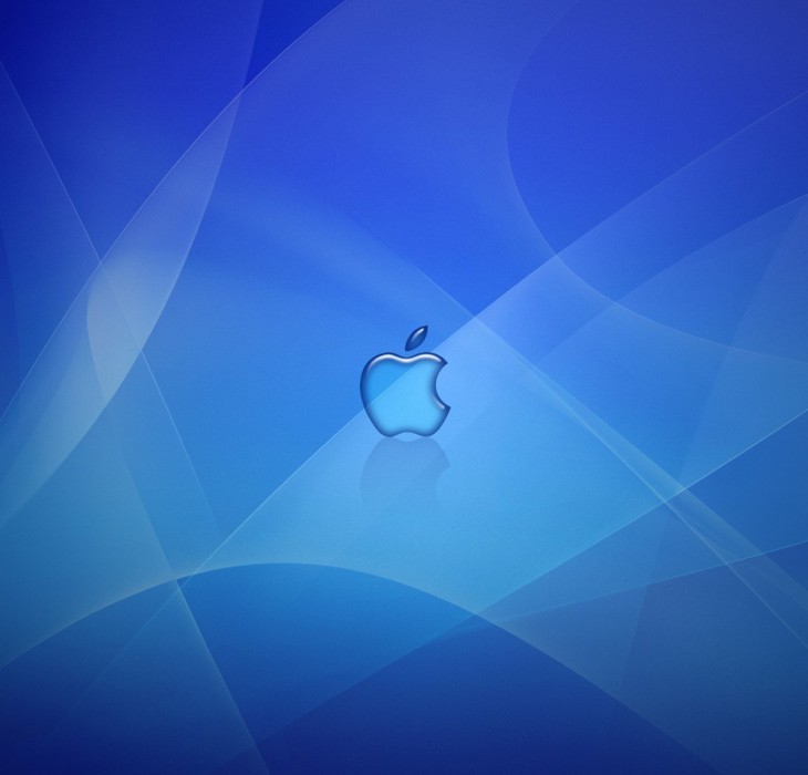 Deep Blue Apple Logo Wallpaper