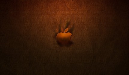Musky Brown Apple Logo Wallpaper