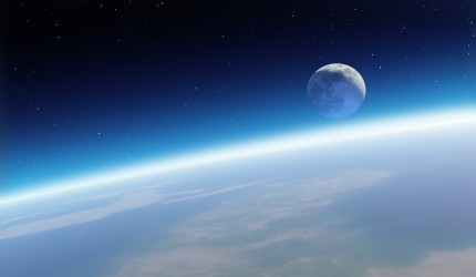 A view of the Moon from the Earth’s atmosphere