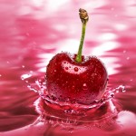 3D Splash of Cherry