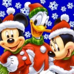Mickey Mouse at Christmas Wallpaper