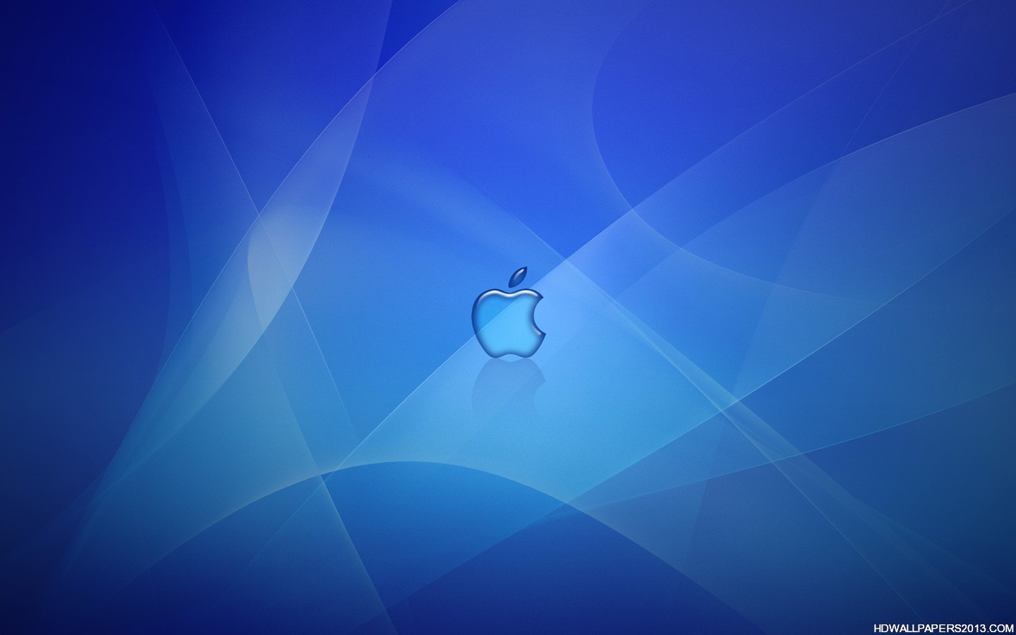 Deep Blue Apple Logo Wallpaper | High Definition ...