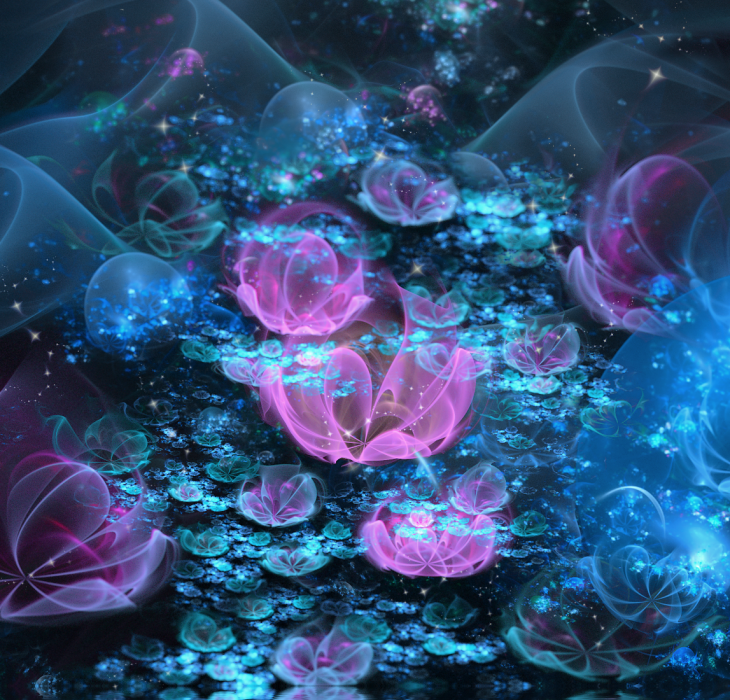 Magical Abstract Flowers Wallpaper