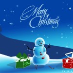 A Very Merry Christmas Snowman Wallpaper