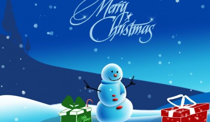 A Very Merry Christmas Snowman Wallpaper
